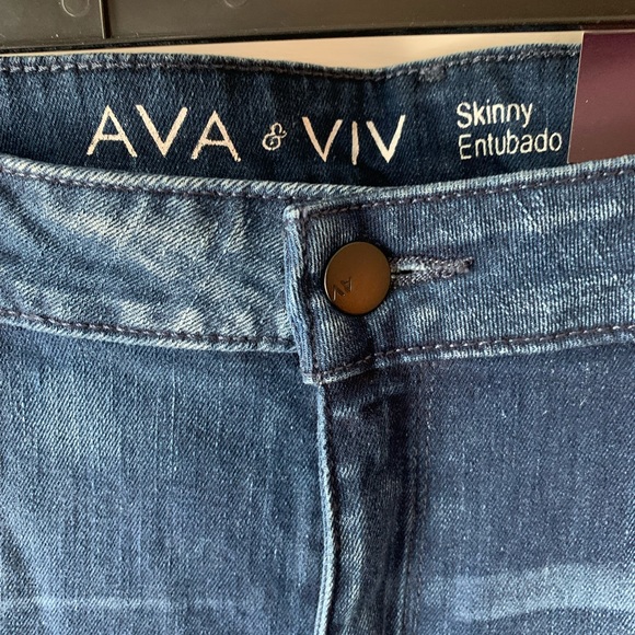 NWT Ava and Viv Skinny Power Stretch Jeans size 16 - Picture 3 of 6